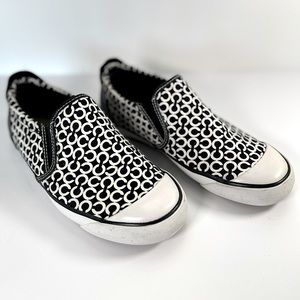 Women’s Coach Slip-on Canvas Monogram Logo Beale Shoe - Size 8.5B Wide